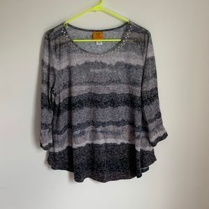 Grey stripped blouse